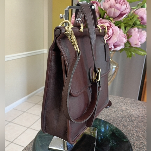 Vintage Coach Willis Bag 9927 Cross Body Mahogany Brown, 1990s - Picture 6 of 17